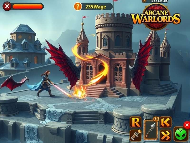 Arcane Warlords kingdom building interface